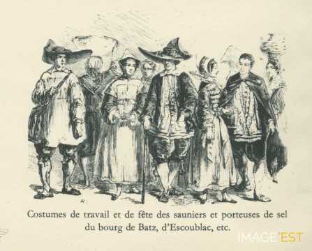Costumes de travail et de fête des sauniers et porteuses de sel du Bourg de Batz?
